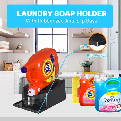 TidyFriend No-Spill Liquid Laundry Detergent Dispenser Holder, Laundry Soap Dispenser Holder with