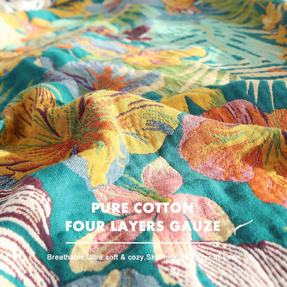 MSGKV Boho Throw Blanket for Couch and Sofa Cotton Blankets for Living Room Bedroom Reversable