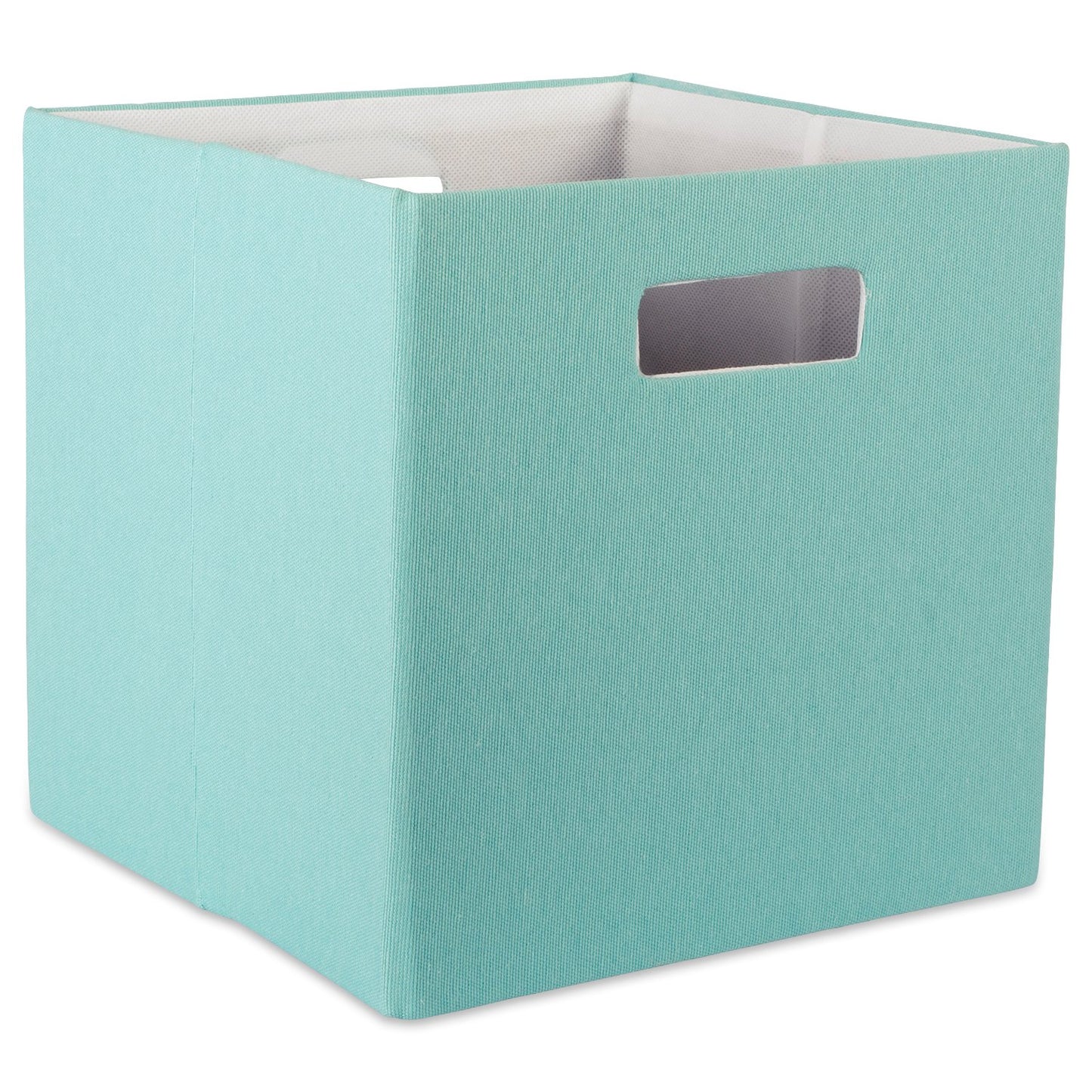 DII Collapsible Polyester Storage Cube, Solid, Lightweight and Durable, Small Square, 11x11x11, Aqua