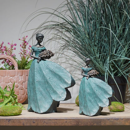 Guichifun Fairy Statue Collection Home Decoration - Leaf Angel Girls Resin Modern Table Decor for