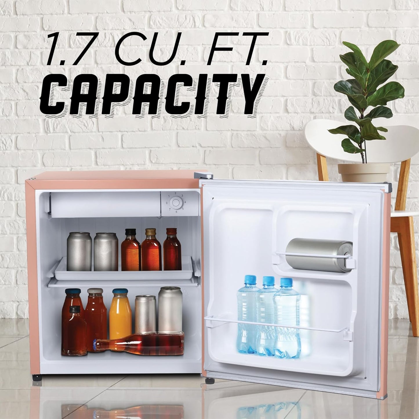 IBCR17BLS Compact, Energy Star Certified Small, Single Door Mini Fridge with Freezer Refrigerator