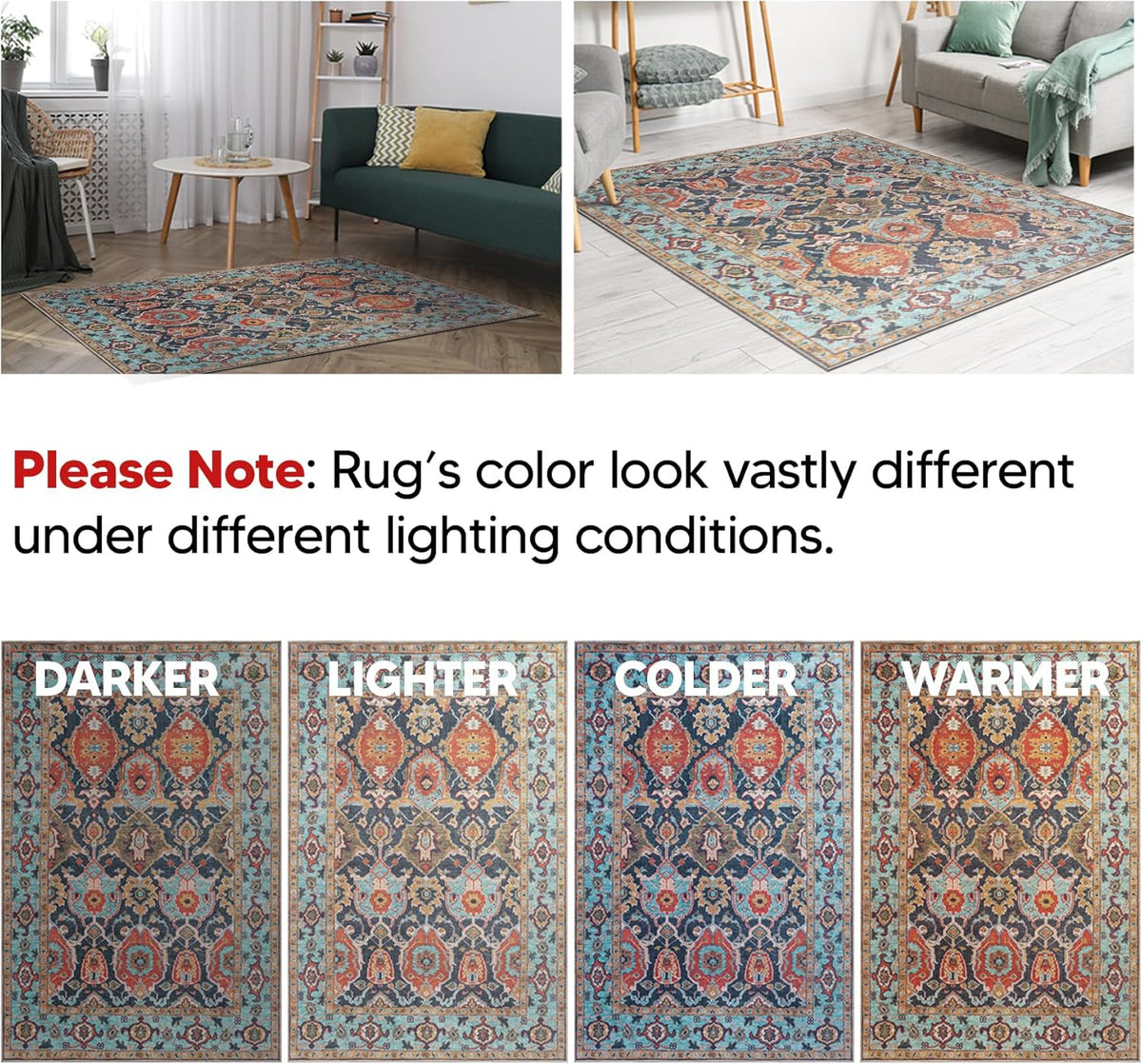 Keen Home Design 2x12 Rug - Machine Washable Runner Rug with Non-Slip Backing, Ideal for Hallway