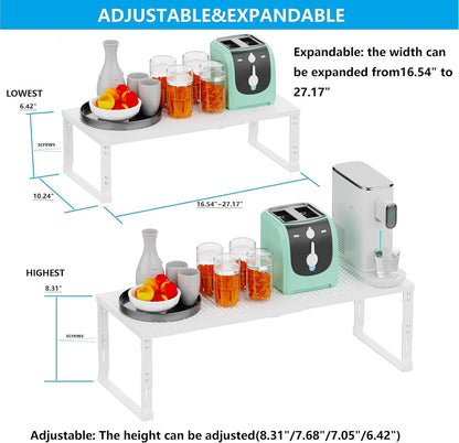Expandable Spice Rack,Stackable Storage for Cabinet, Multi-Functional Kitchen