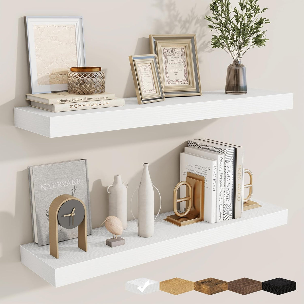 fuqing Floating Shelves for Wall, Bathroom Shelf Wall Mounted for Storage, Shelves with Invisible