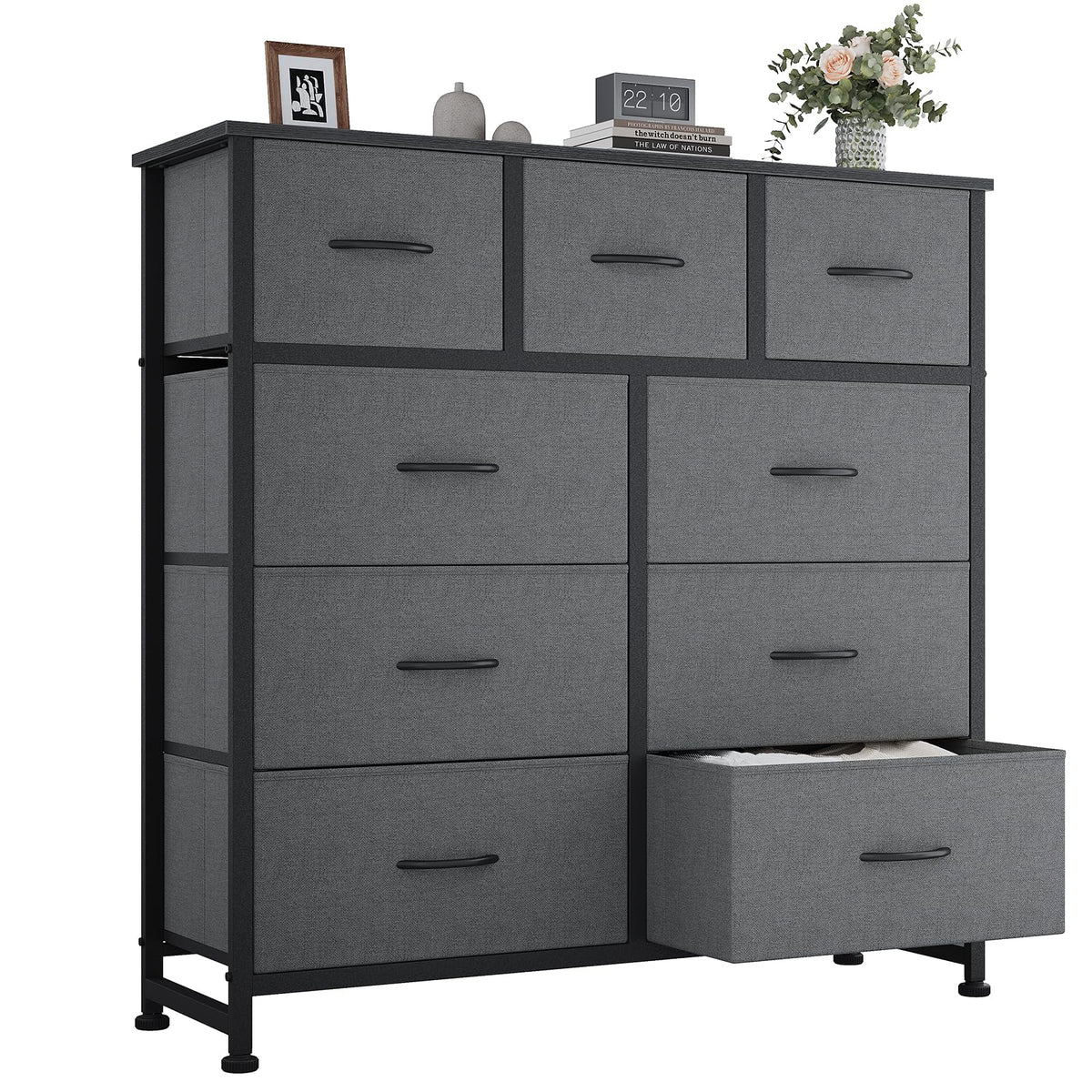 OLIXIS 9 Drawer Fabric Dresser for Bedroom, Closet Organizer Storage Tower