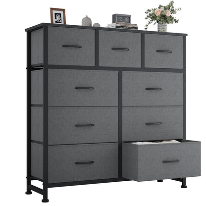 OLIXIS 9 Drawer Fabric Dresser for Bedroom, Closet Organizer Storage Tower