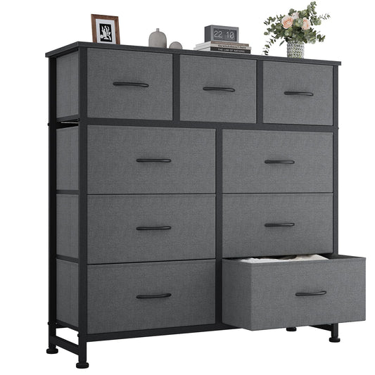 OLIXIS 9 Drawer Fabric Dresser for Bedroom, Closet Organizer Storage Tower