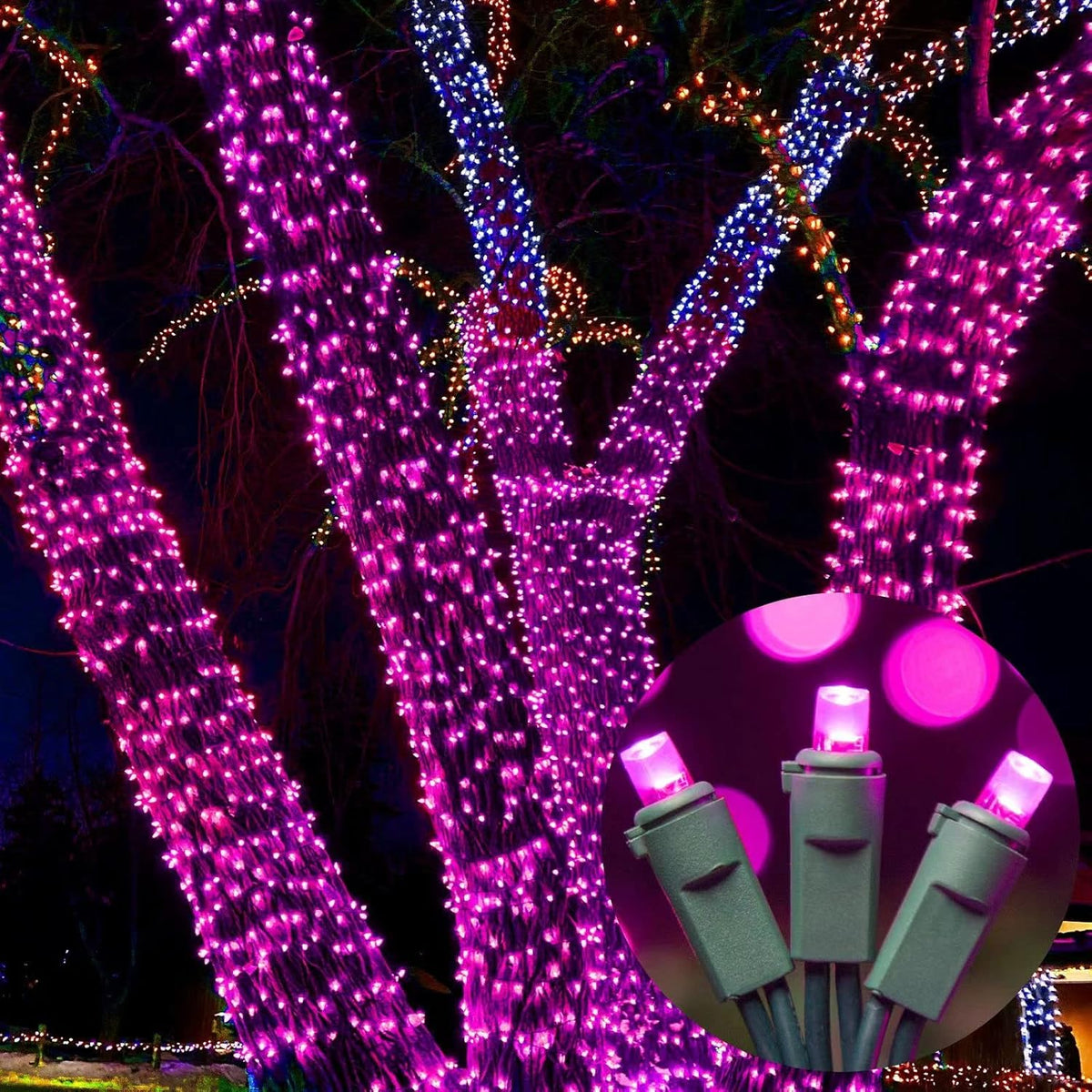 100 Count Pink - 21.6FT LED String Lights, Mini LED Lights for Indoor/Outdoor Home Holiday Party