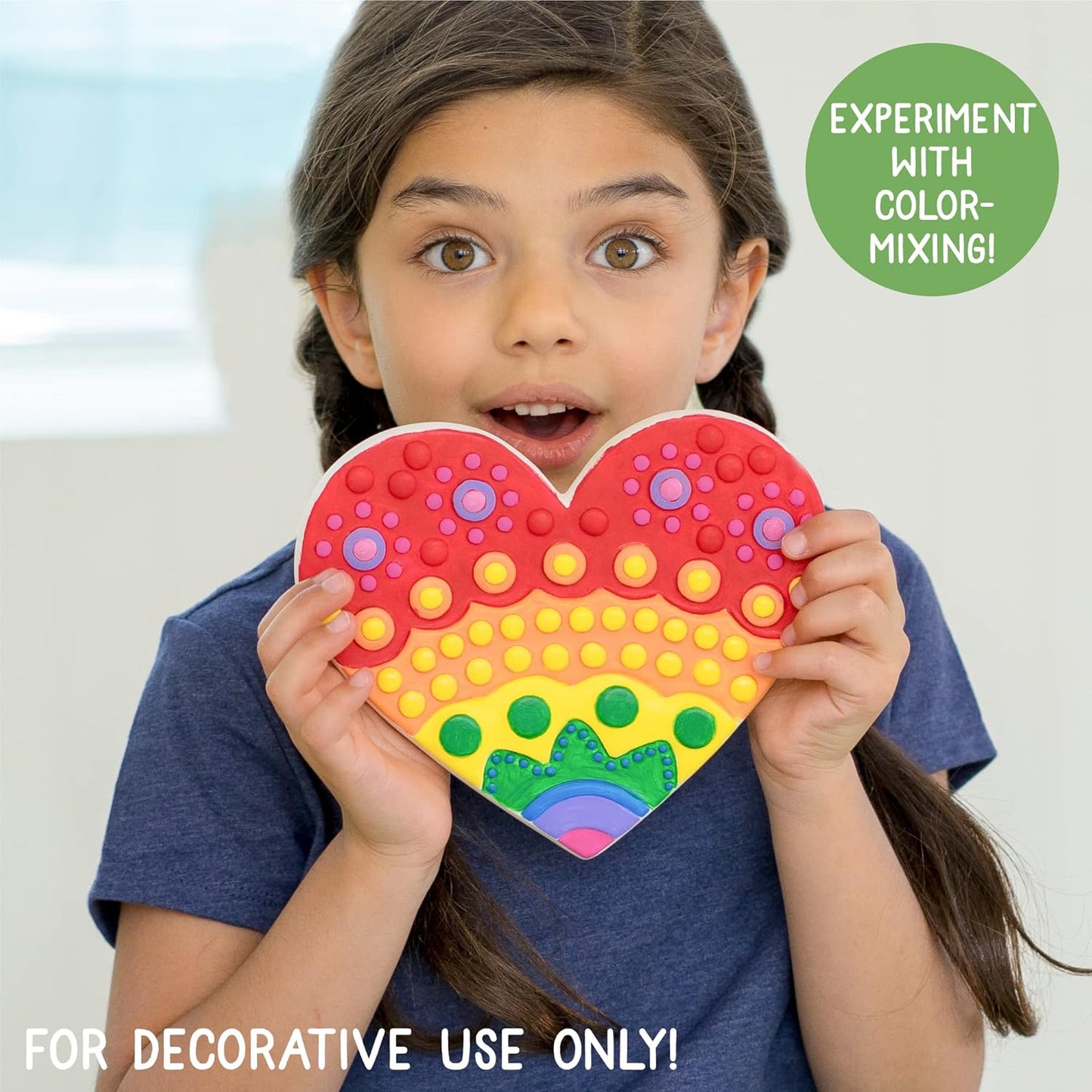 Creative Roots Paint Your Own Stepping Stones Multipack with Butterfly, Unicorn, & Heart, 3 Ceramic