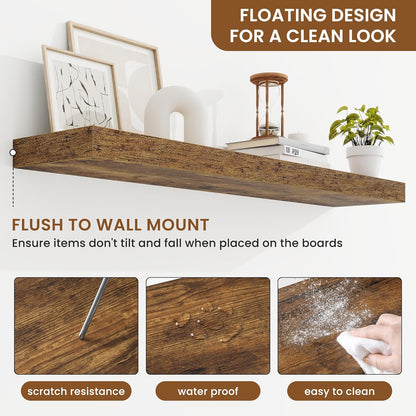 fuqing Floating Shelves for Wall, Bathroom Shelf Wall Mounted for Storage, Shelves with Invisible