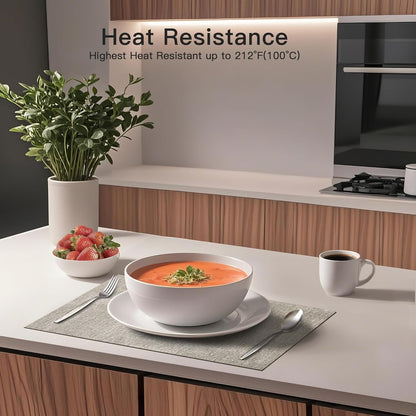 DOLOPL Placemats Set of 4, Reversible Wipeable & Heat Resistant Place Mats, Modern Faux Leather