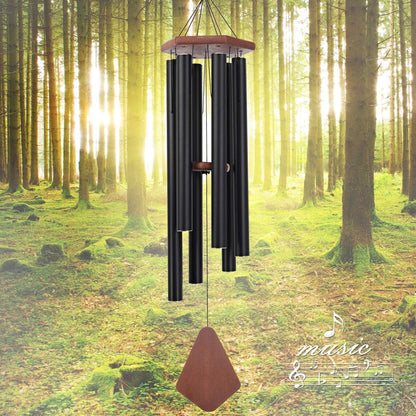 Wind Chimes for Outside Large Deep Tone, 44 Inch Black Memorial Windchimes, Outdoor Wind Chimes
