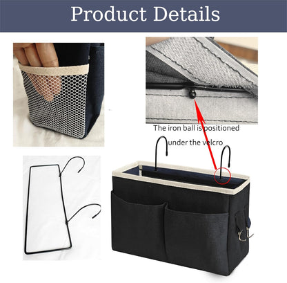 Bedside Caddy/Bedside Hanging Storage Bag Multi-Function Caddy for Bunk bed Hospital Beds Dorm Bed