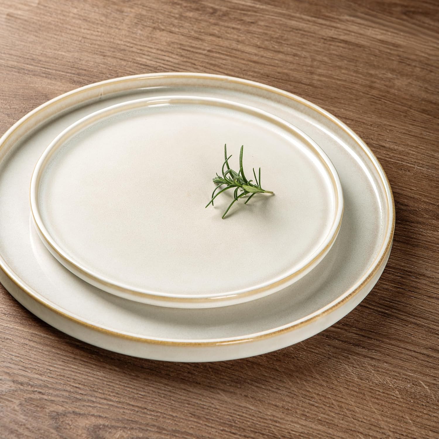 AmorArc Ceramic Dinnerware Sets, Handmade Reactive Glaze Stoneware Plates and Bowls Sets,Highly