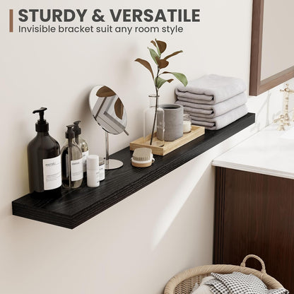 30 Inch Floating Shelves, 8 Inch Deep Floating Shelves for Wall, Hanging Shelf with Invisible