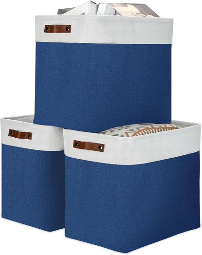 DULLEMELO 51L Large Baskets for Storage, Large Rectangular Baskets for Shelves [3 Pack], Blanket