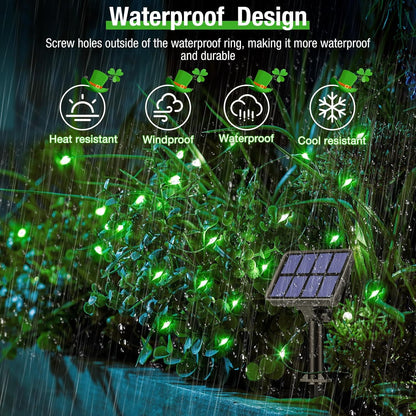 btfarm 4 Pack Solar String Lights Outdoor, 320LED 132FT Halloween Solar Fairy Lights Outside