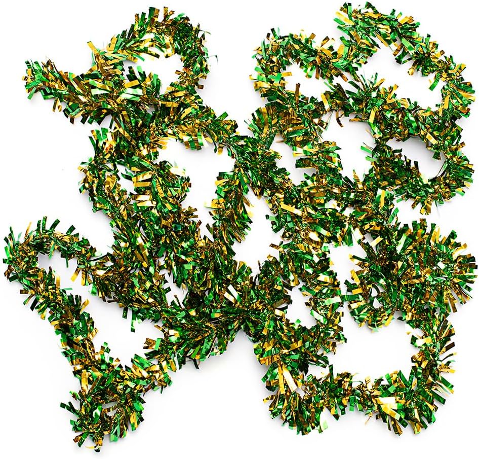 Anderson's Green & Gold Metallic Tinsel Twist for Trailer Or Golf Cart, 4 inches Wide x 25 ft Long