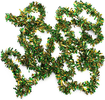Anderson's Green & Gold Metallic Tinsel Twist for Trailer Or Golf Cart, 4 inches Wide x 25 ft Long