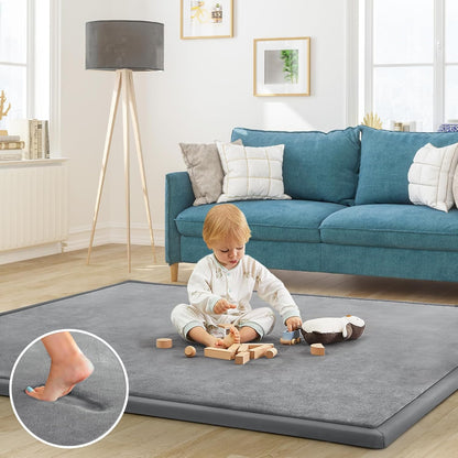 Baby Play Mat 1.2" Thick Memory Foam Nursery Rug Area Rug, 4’11” X 3’28” Yoga Mat Playmat Crawling