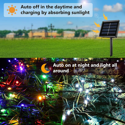 Joomer Color Changing Christmas Lights, 2 Pack Total 144FT 400 LED 12 Modes Solar String Lights