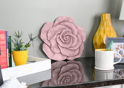 NAT & Jules Rose Flower Shaped Dimensional Indoor Outdoor 12 inch Cast Resin Decorative Garden