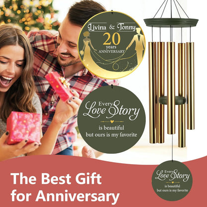 ASTARIN Wedding Memory Day Gifts Wind Chimes Customized, Personalized Wind Chimes 2025, for Couple