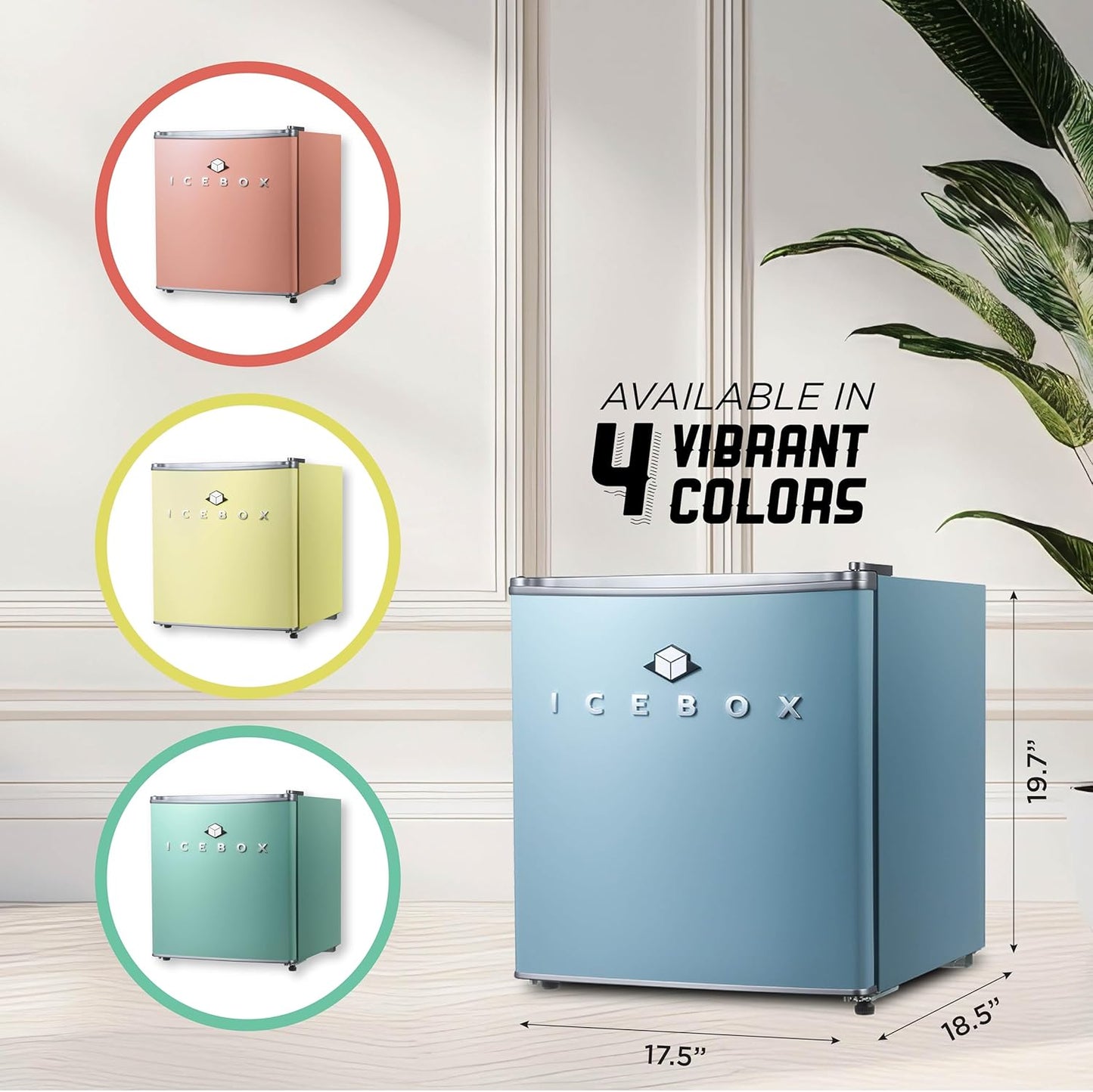 IBCR17SLT Compact, Energy Star Certified Small, Single Door Mini Fridge with Freezer Refrigerator