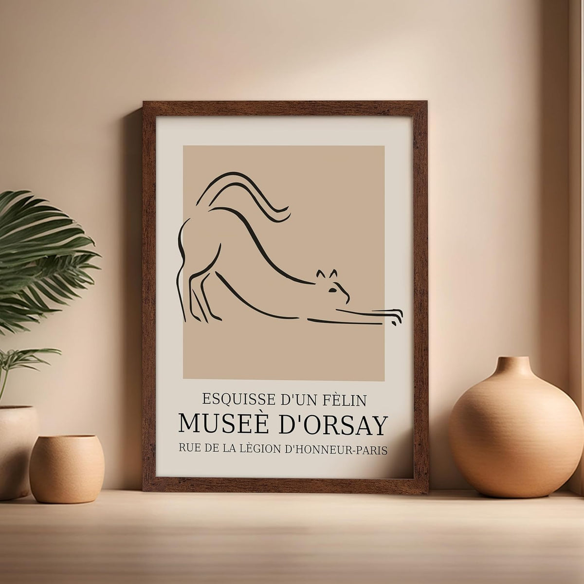 Poster Master Vintage Poster - Retro Minimalist Print - Gift for Artist, Housewarming - Cat, Line