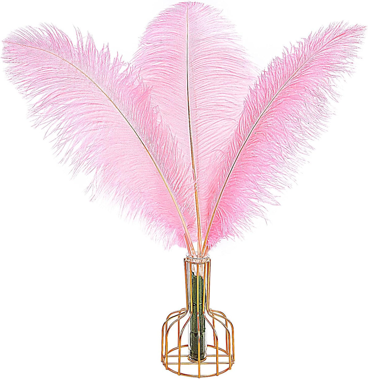 THARAHT 12PCS Ostrich Feathers Natural Bulk 14-16Inch(35-40cm) for Wedding Party Centerpieces