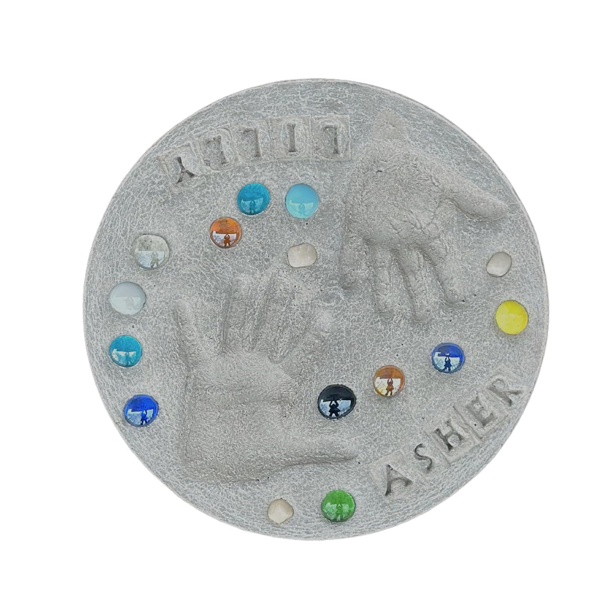 Large DIY Stepping Stone Kit, Handprint Stepping Stone, Mother's Day Gift, Footprint Stepping Stone