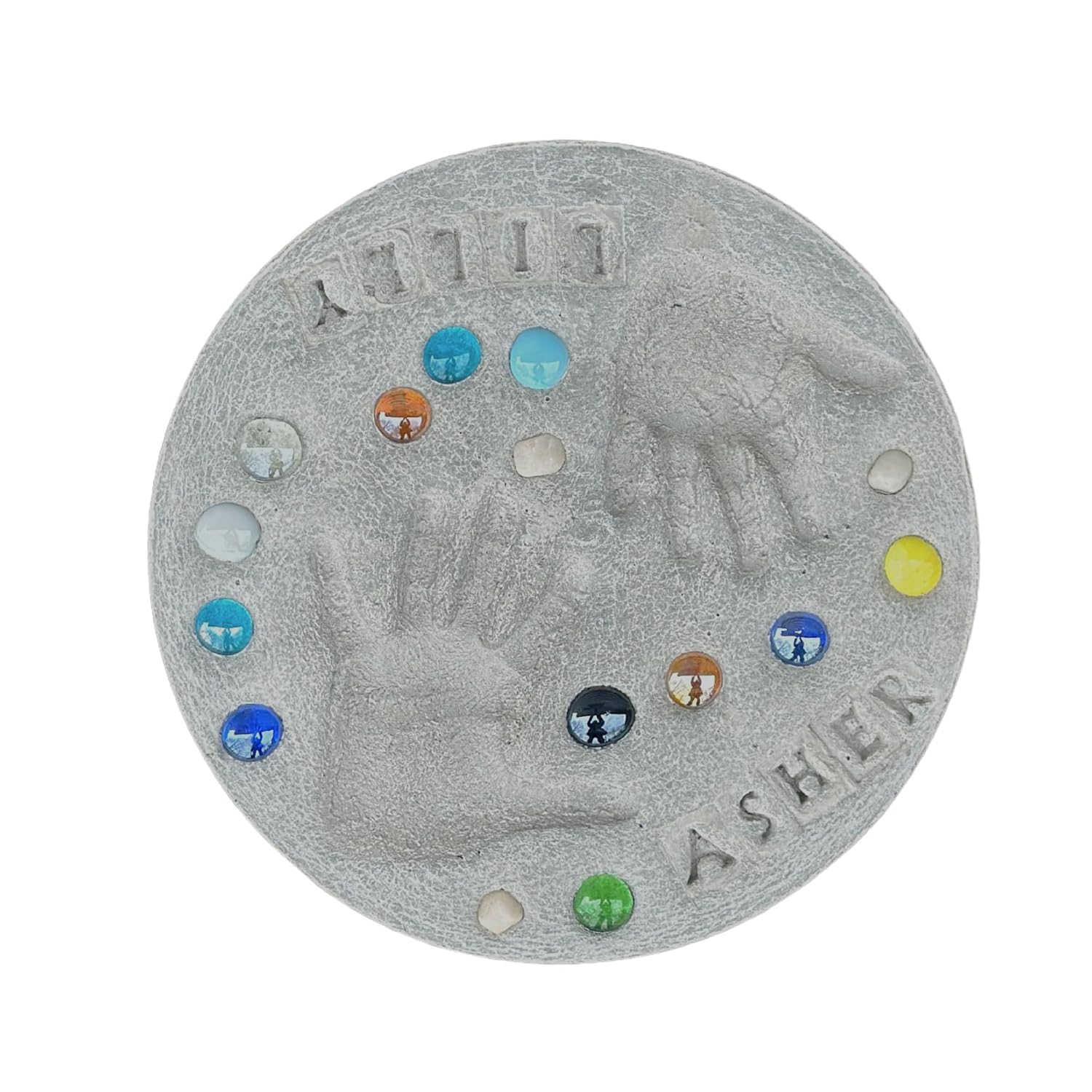 Large DIY Stepping Stone Kit, Handprint Stepping Stone, Mother's Day Gift, Footprint Stepping Stone