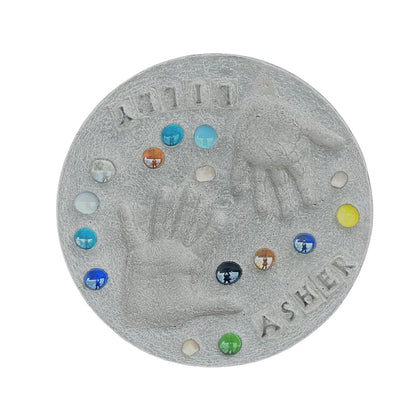 Large DIY Stepping Stone Kit, Handprint Stepping Stone, Mother's Day Gift, Footprint Stepping Stone
