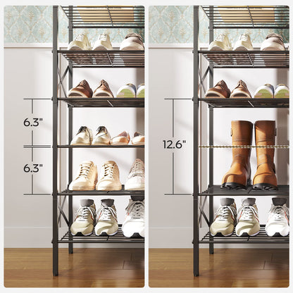 YATINEY 8 Tier Shoe Rack, Shoe Storage Organizer, Large Capacity Shoe Shelf Holds 32 Pairs of