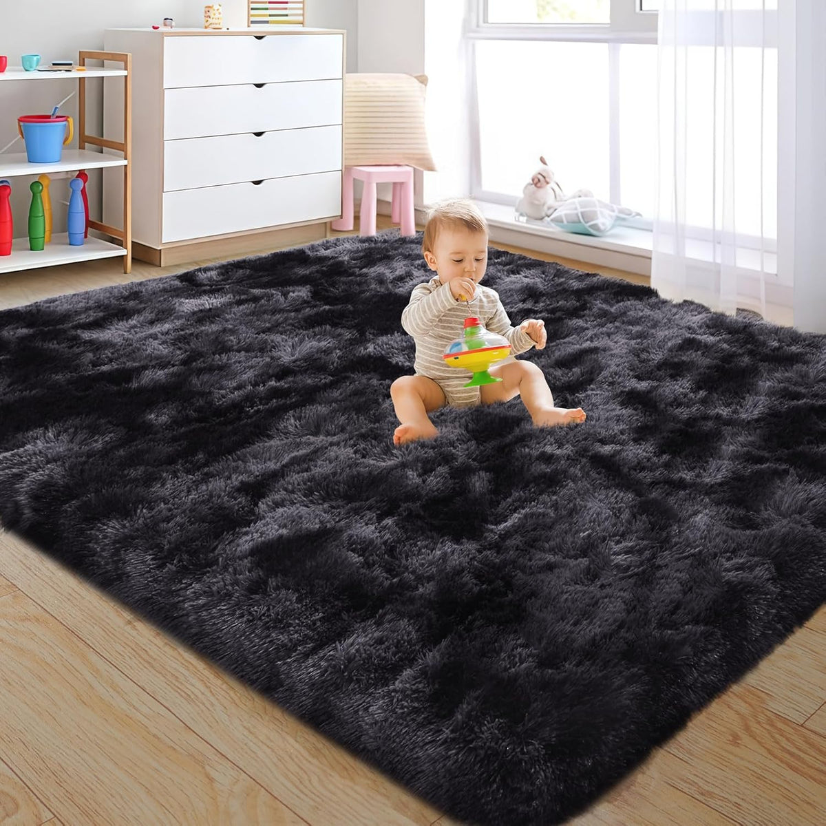Rezutan Area Rugs 5x7 Living Room, Large Fluffy Rug for Bedroom, Soft Shag Shaggy Fuzzy Carpets for