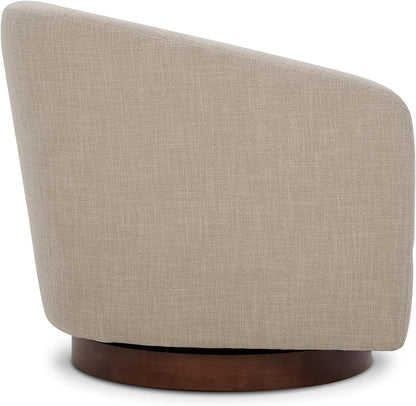 CHITA Swivel Accent Chair, FSC Certified Upholstered Fabric Barrel Chair for Living Room Set of 2