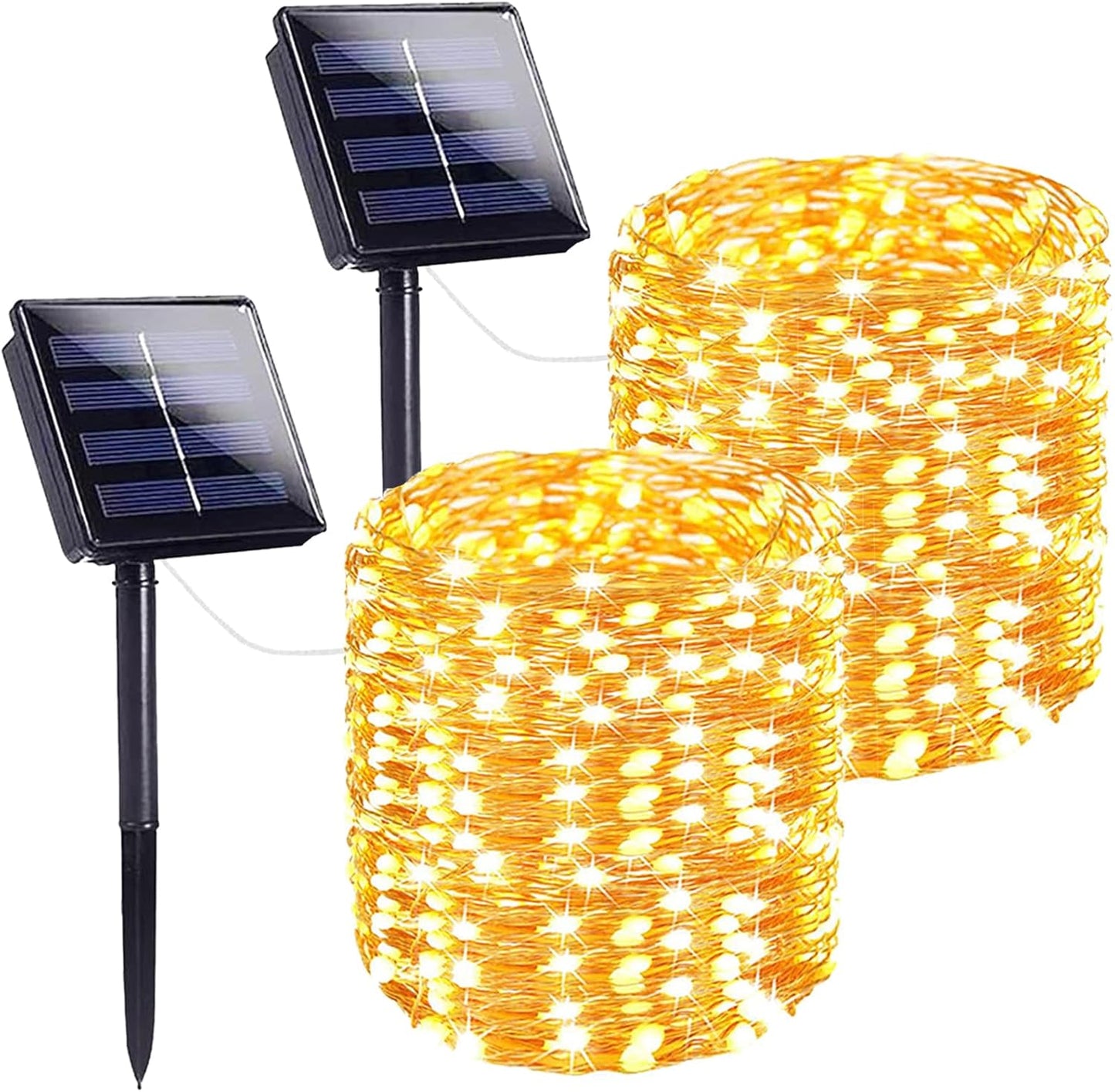 Extra-Long 144FT Solar String Lights for Outside, 2 Pack 400LED Solar Fairy Lights Outdoor