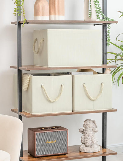 StorageWorks Storage Baskets for Shelves, Foldable Fabric Closet Storage Bins with Handles, Fabric