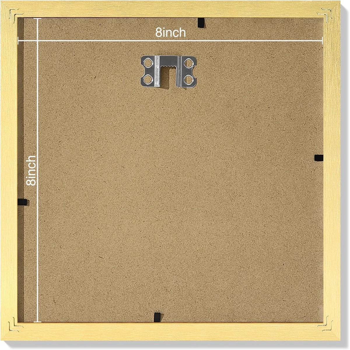 Vittanly 8x8 Picture Frames Set of 9, Shatter Resistant Plexiglass, Display 4x4 Pictures with Mat