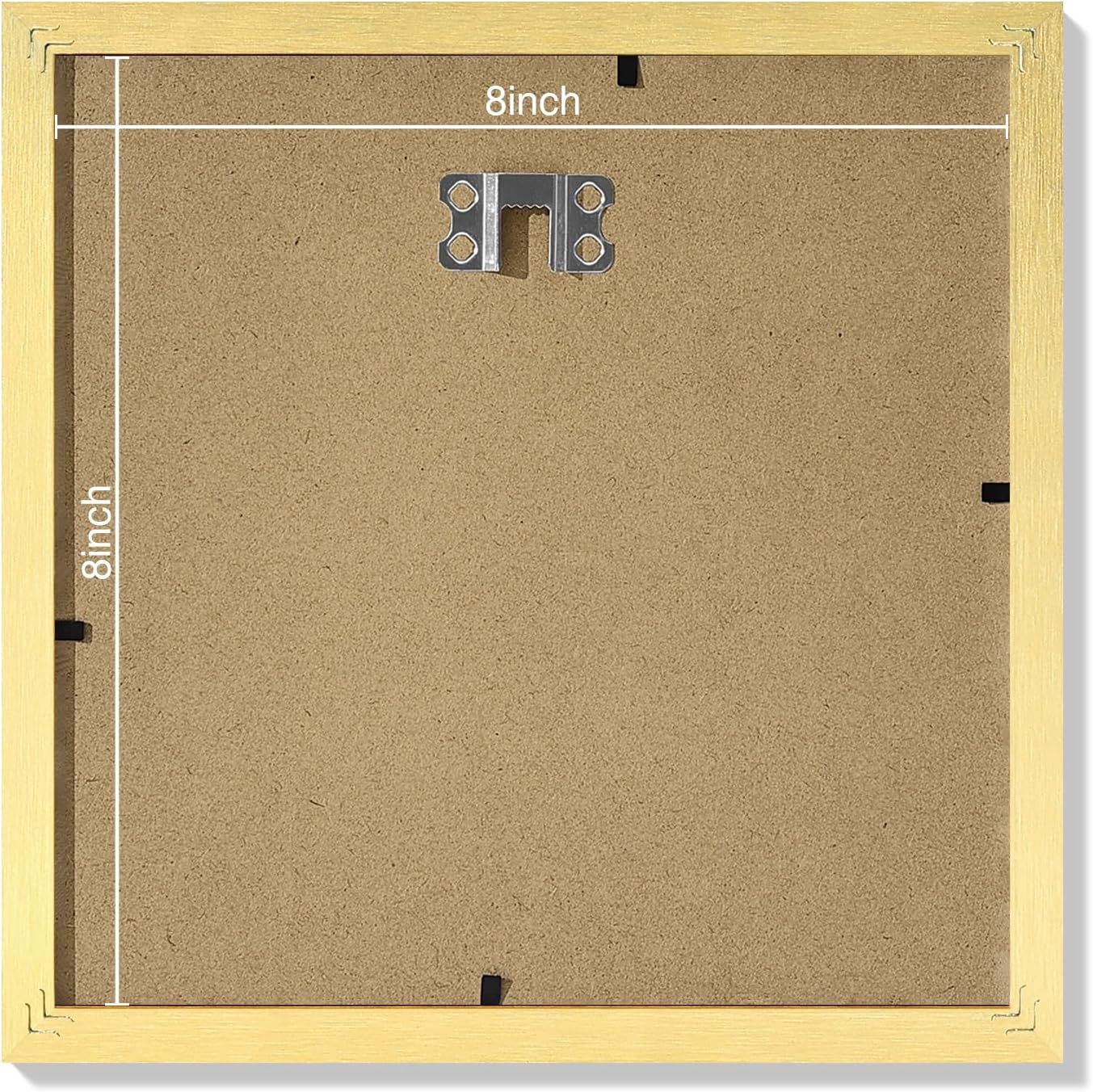 Vittanly 8x8 Picture Frames Set of 9, Shatter Resistant Plexiglass, Display 4x4 Pictures with Mat