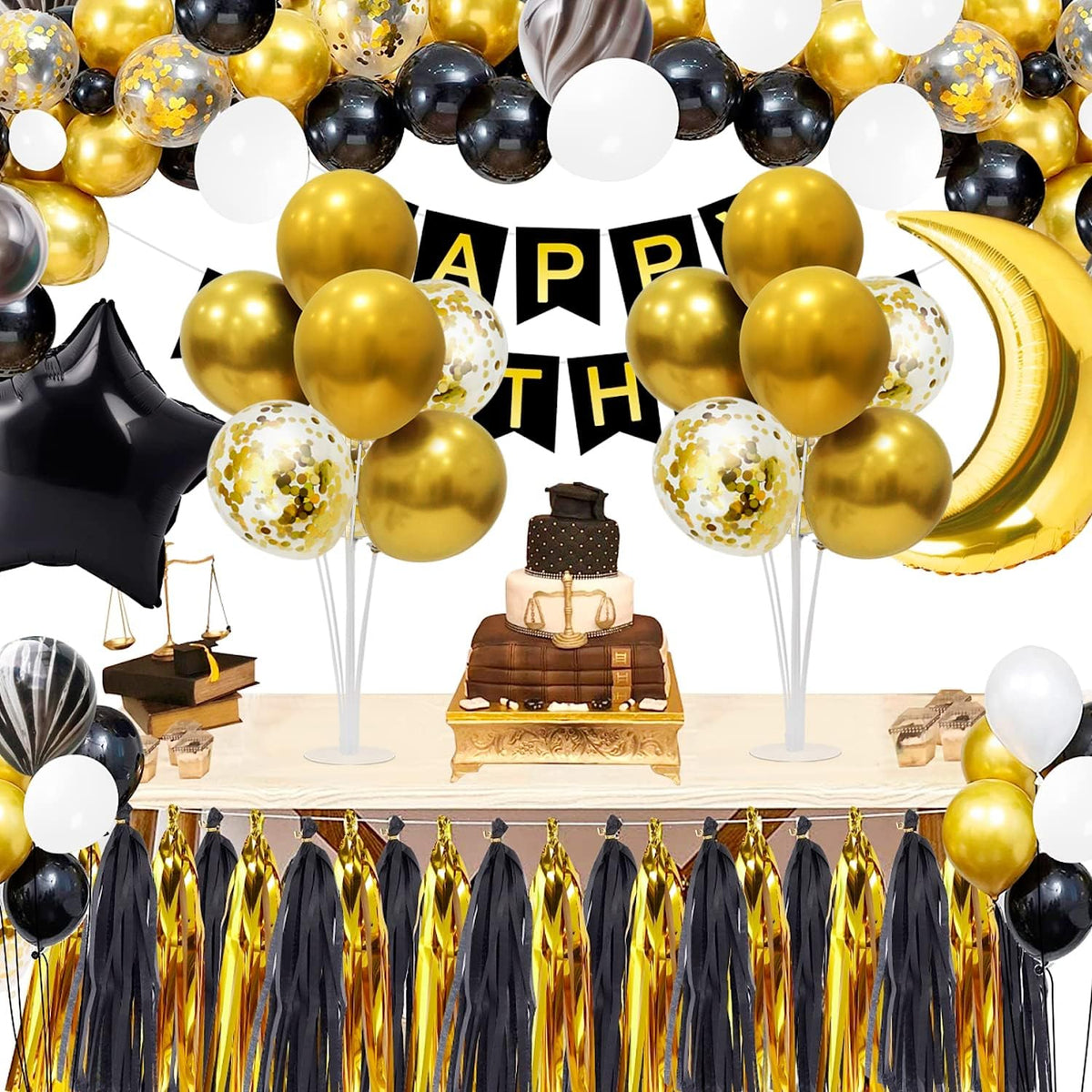 Gold Party Decorations Balloon Stand Centerpiece Table Decorations for Birthday Bridal Shower
