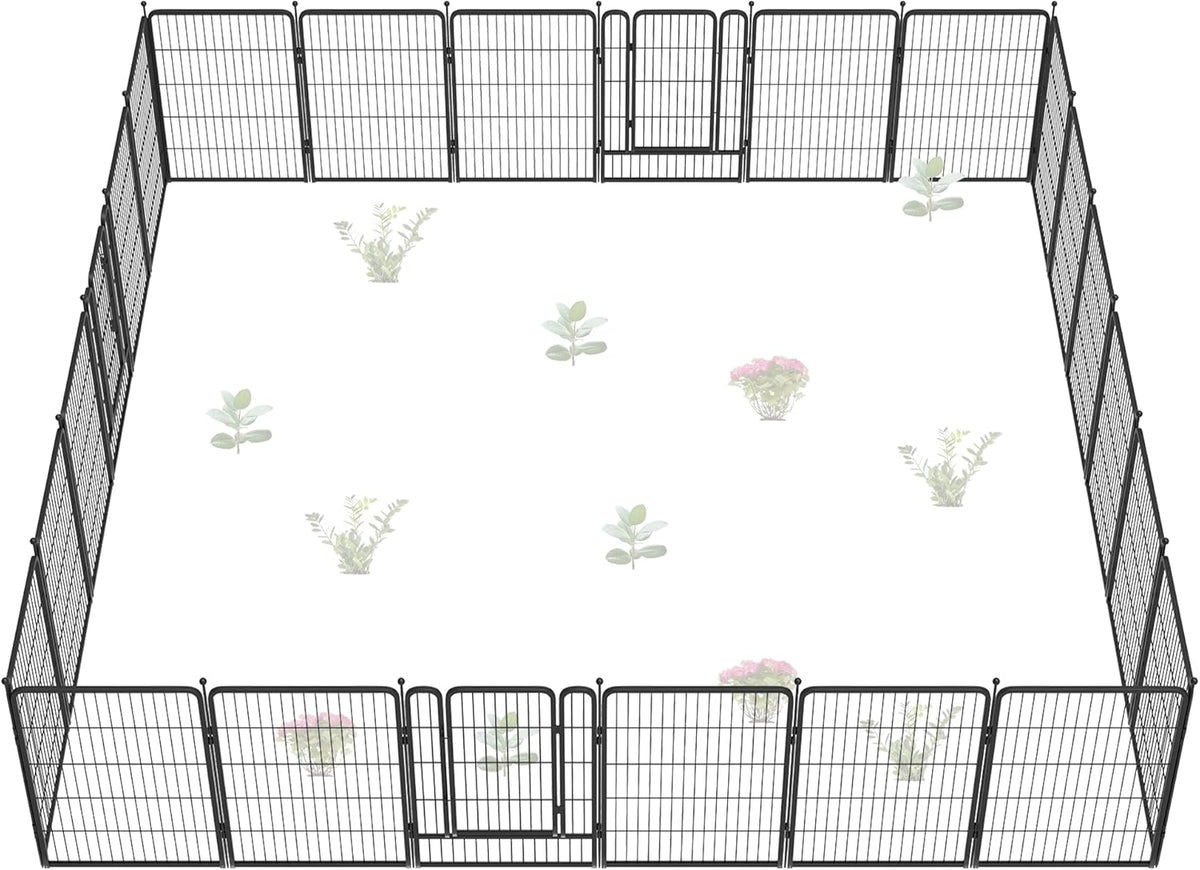 FXW Garden Fence Outdoor for The Yard – 40in(H) x 53.5ft(L) Heavy Duty Metal Animal Barrier for Dog