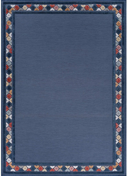 Beverly Rug Outdoor Rug 8x10 Modern Bordered Area Rugs for Indoor and Outdoor Patio Easy to Clean