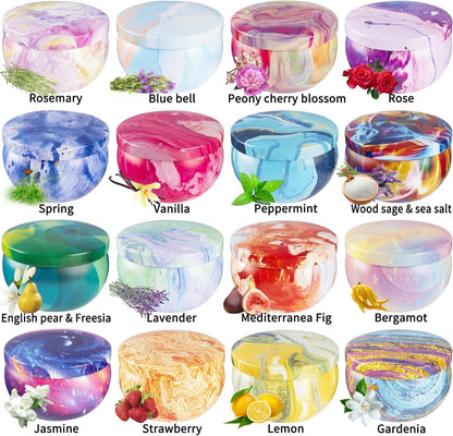 16 Pack Scented Candles Set for Home, Relaxing Stress Relief, Aromatherapy - Natural Soy Wax and