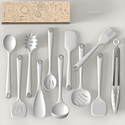 Thickened Silicone Kitchen Utensils Set, 600°F Heat Resistant Silicone Cooking Utensils, Spatula