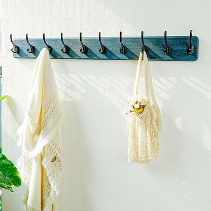 Dseap Coat Rack Wall: 38-1/4" Long, Patented, Heavy-Duty, 10-Double-Hooks Wooden Wall Mounted Coat