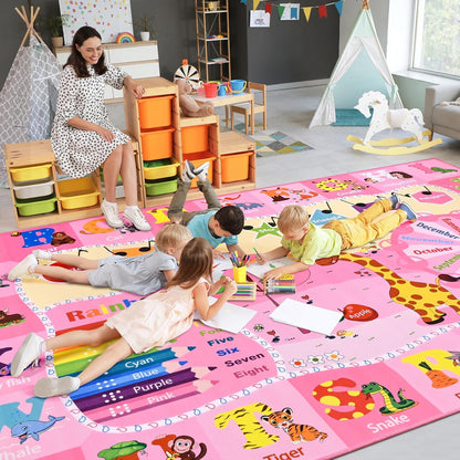 Kids Rugs for Playroom Bedroom Classroom Nursery, Non-Slip and Washable Rugs for Children Toddlers