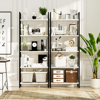 NUMENN Bookshelf, 5 Tier Bookshelves, Home Office Bookcase Shelf Storage Organizer, Free Standing