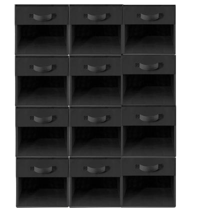 STORAGEIDEAS Storage Bins with Clear Window, 11x11 Storage Cubes, Collapsible Cube Storage Box