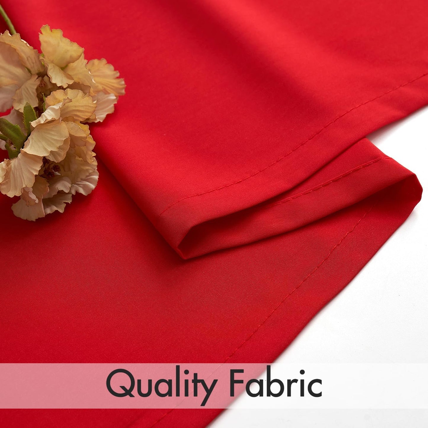 MIULEE Red Privacy Sheer Curtains That Let Light in 84 Inches Long Non-See-Through Semi Sheer